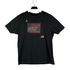 Kappa T-Shirt Boys Short‎ Sleeve Crew Neck Sport Your Respect Logo Black Size XL